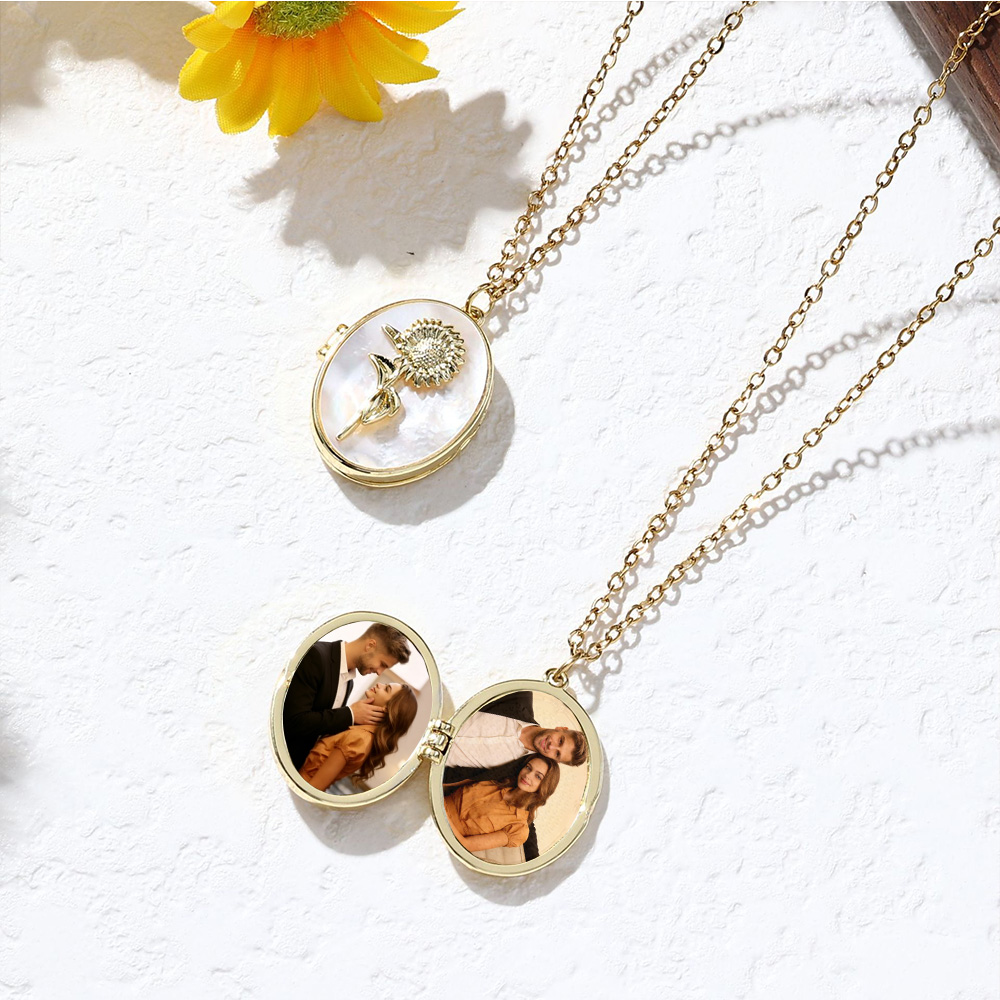Diamon Birth Flower Custom Col - Birth Flower Necklace 评论和价格