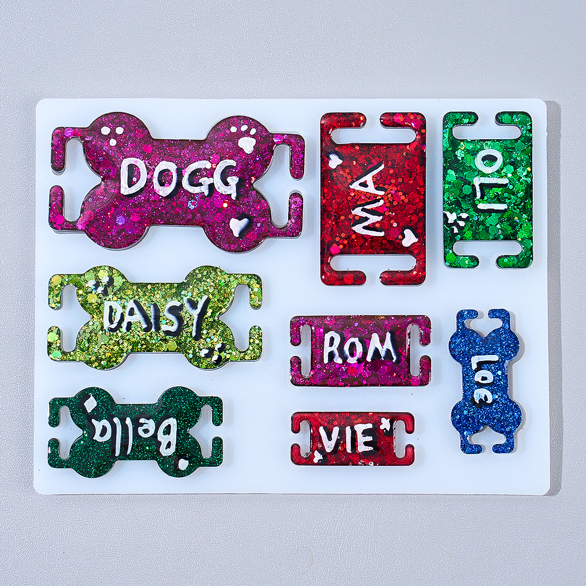 DIY Cat Dog ID Tag Silicone Mo - Pet Portrait Custom 评论和价格