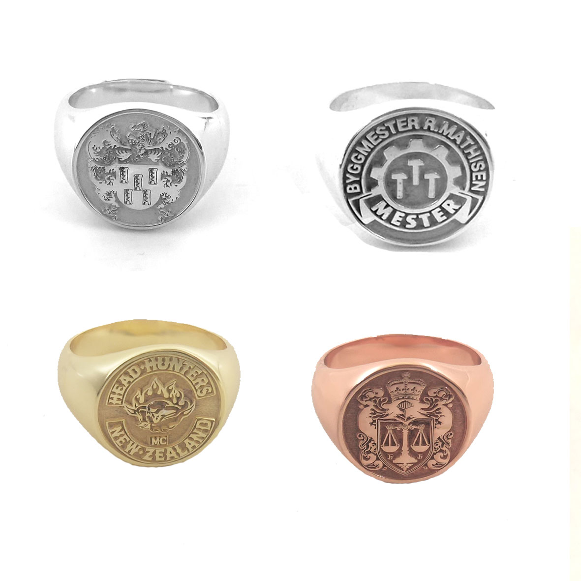 Custom Engraved 17mm Round Top - Initial Ring Custom 评论和价格