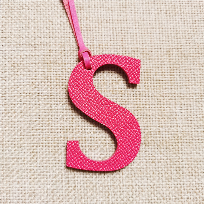 English Letter O P Q R S T Alp - Monogram Keychain Leather 评论和价格