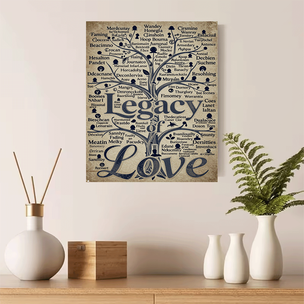 1PC-Unframed Canvas poster wal - Family Tree Print 评论和价格