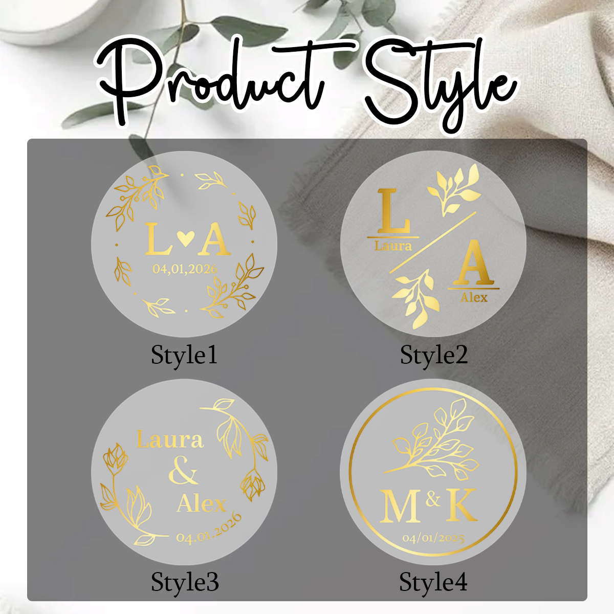 30/60/120/240pcs Custom Text R - Personalised Candle Label 评论和价格