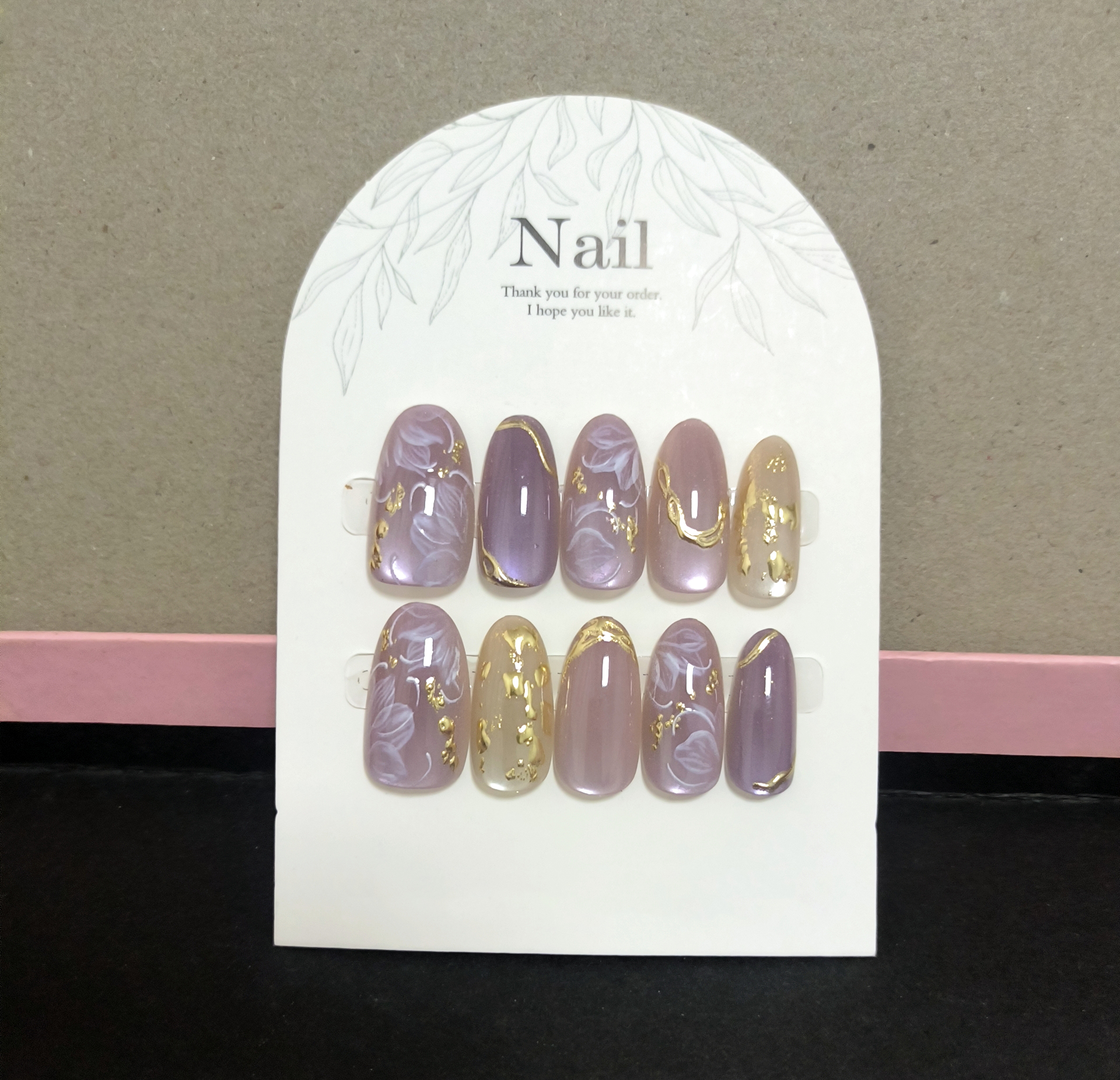 10pcs Handmade Press On Nails  - Pressed Flower Art 评论和价格