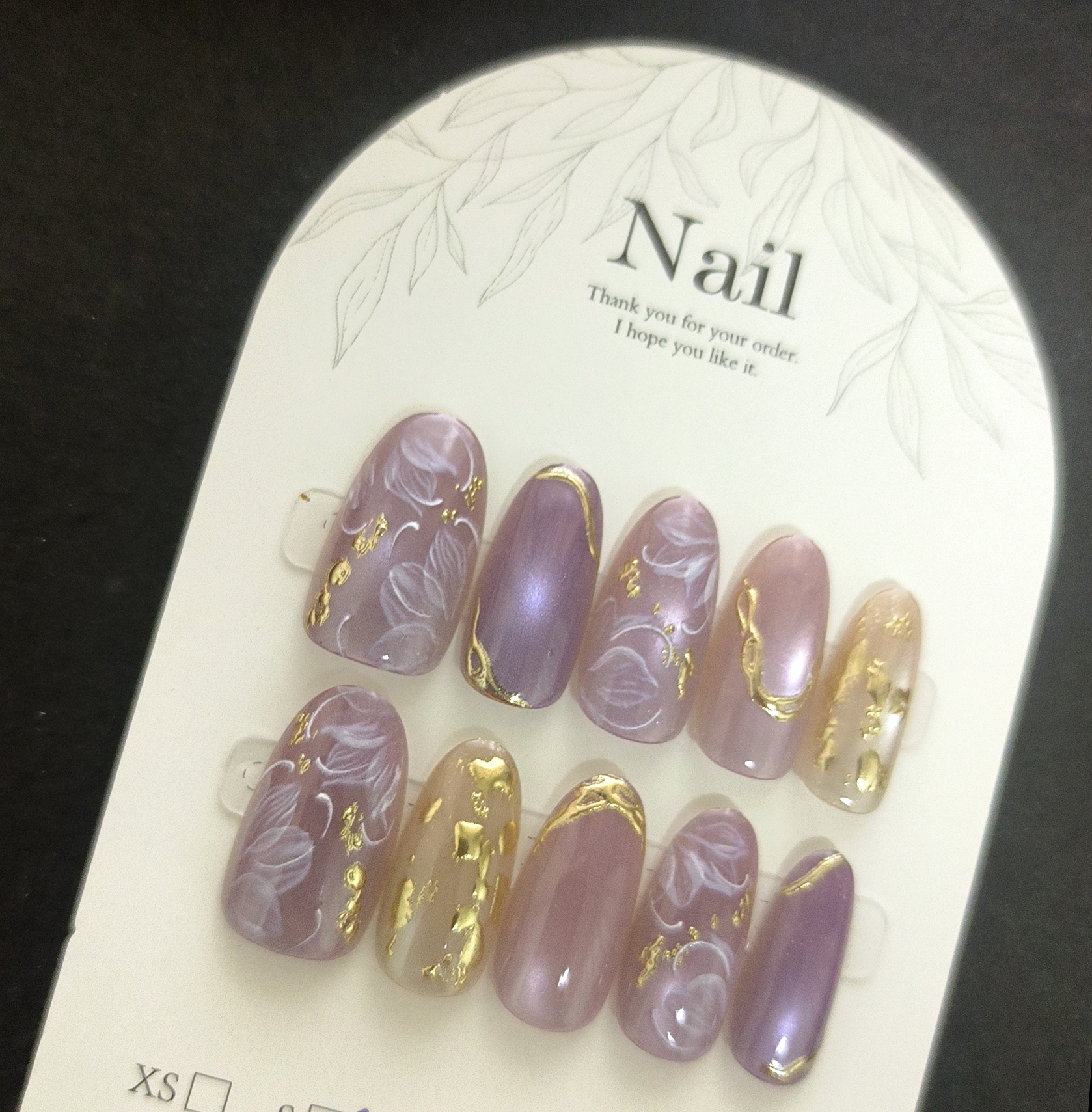 10pcs Handmade Press On Nails  - Pressed Flower Art 评论和价格