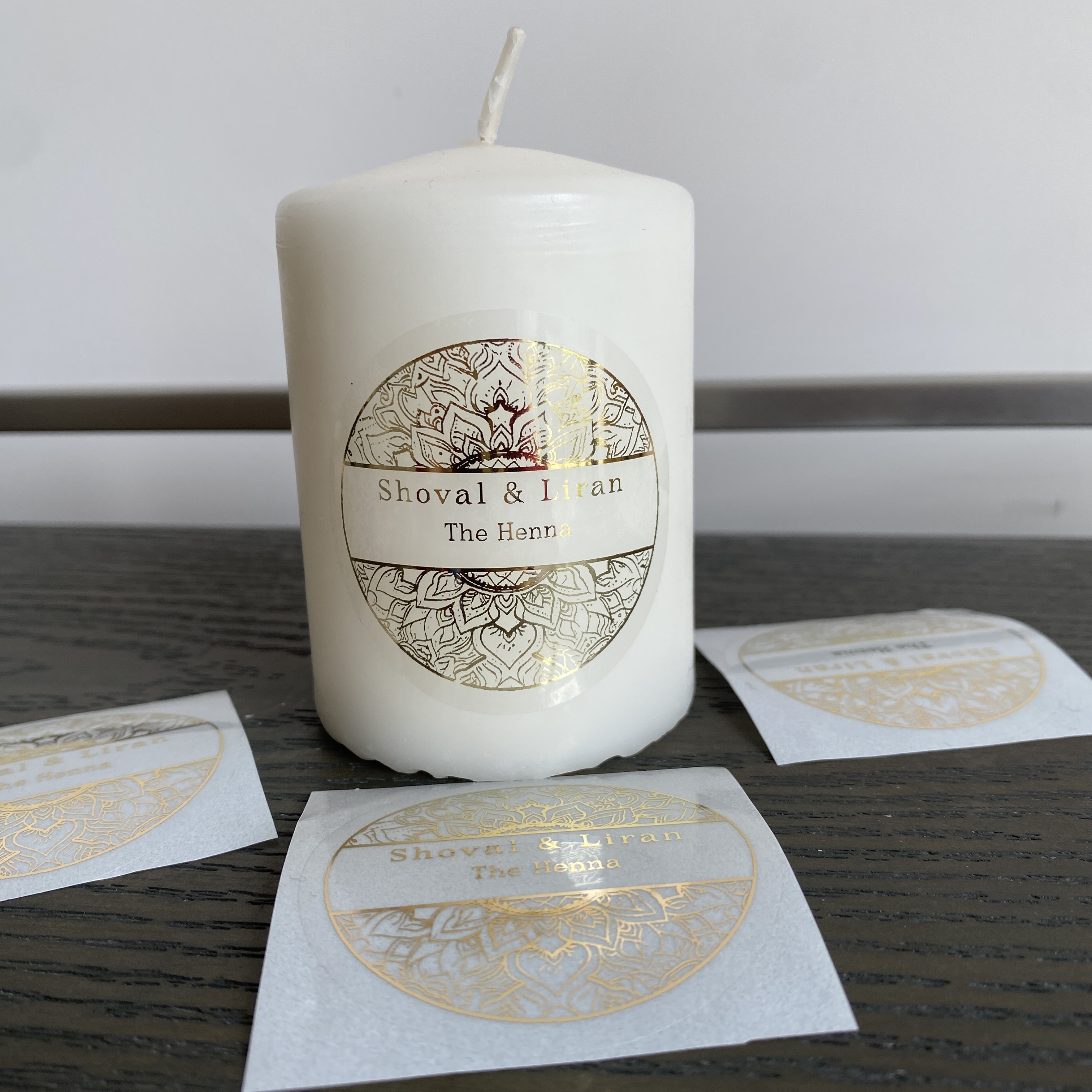 Custom henna day candle sticke - Personalised Candle Label 评论和价格