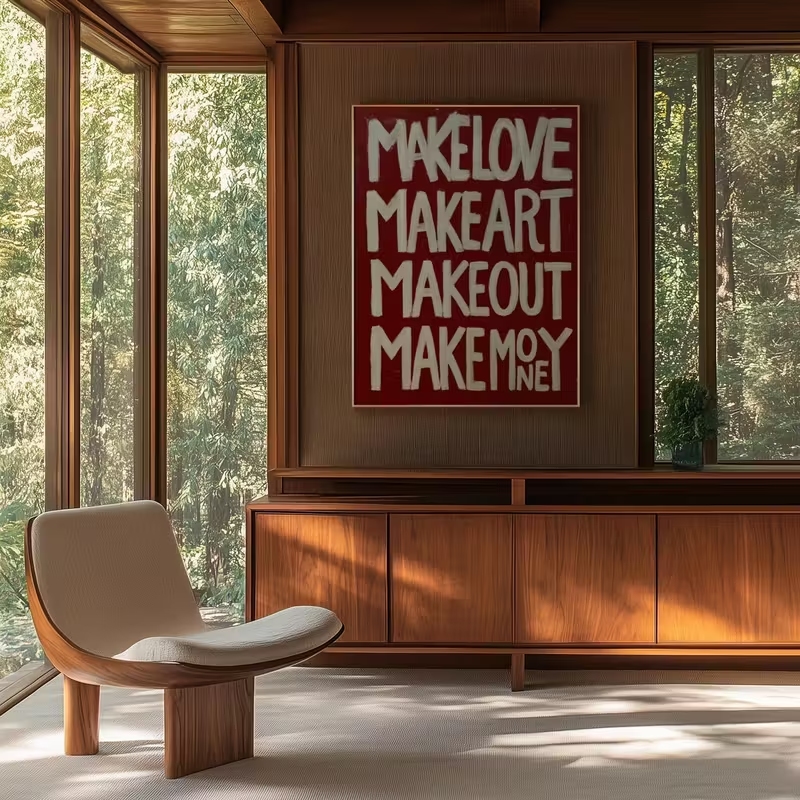 Modern,Retro Self Made Love Ki - Custom Map Poster 评论和价格