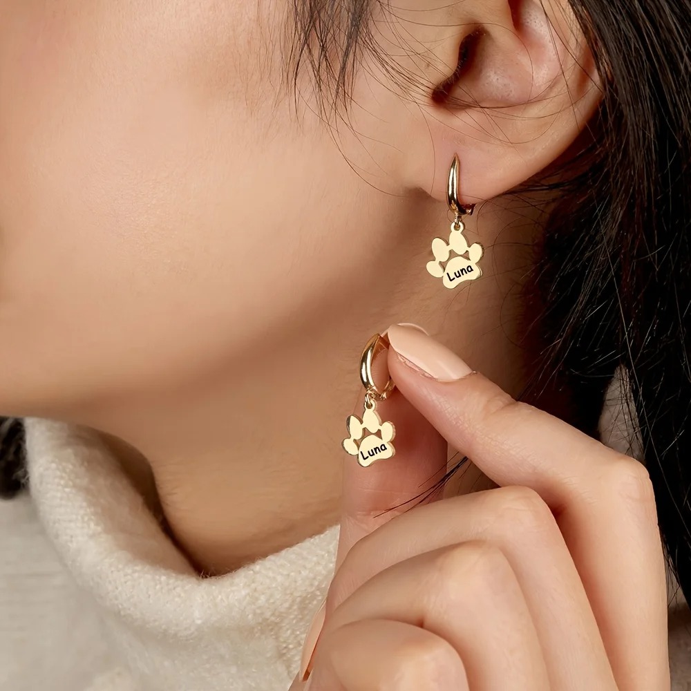 Personalized Pet Paw Print Ear - Pet Portrait Custom 评论和价格