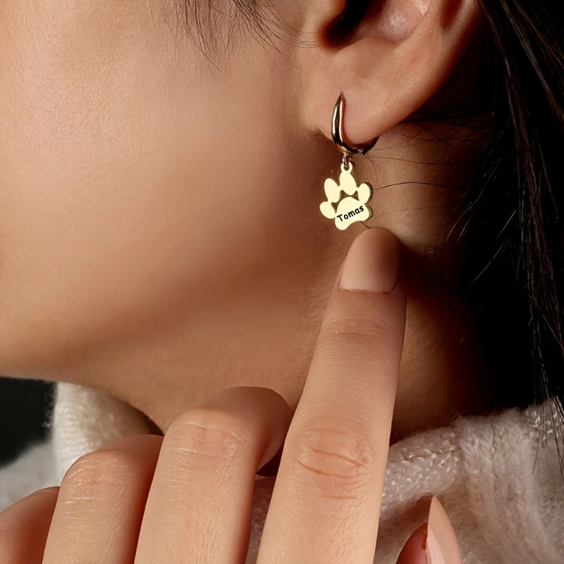 Personalized Pet Paw Print Ear - Pet Portrait Custom 评论和价格