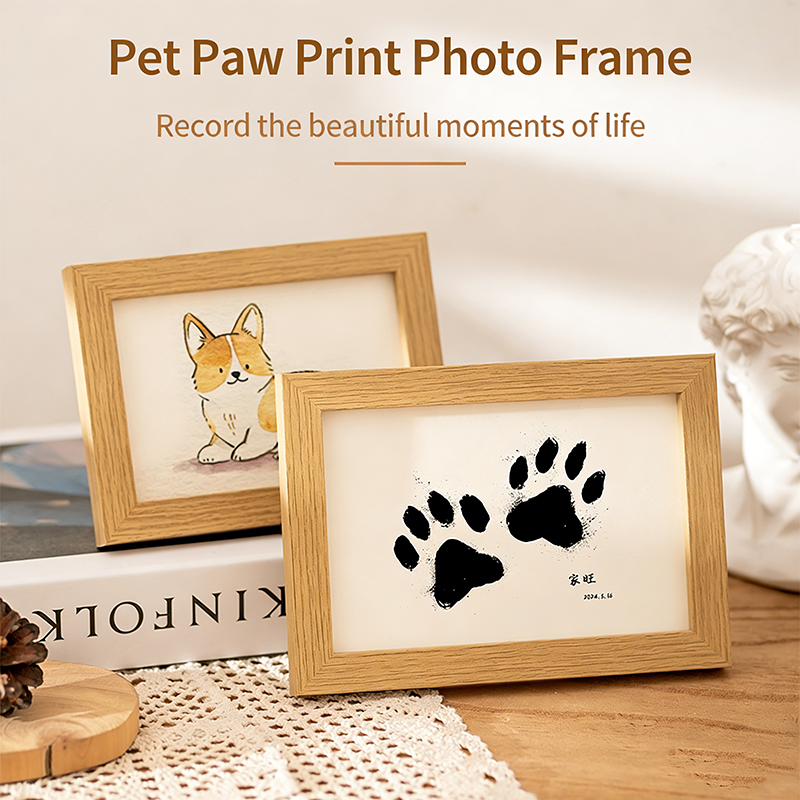 Diy Wooden Baby Pet Paw Print  - Engraved Wood Frame 评论和价格
