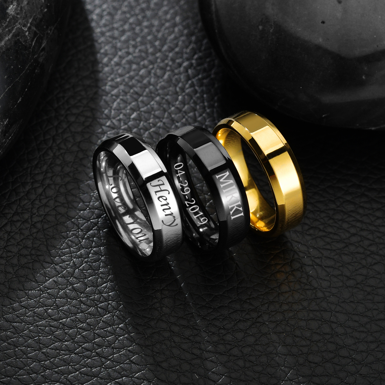 Atoztide 4/6/8mm Personalized  - Initial Ring Custom 评论和价格