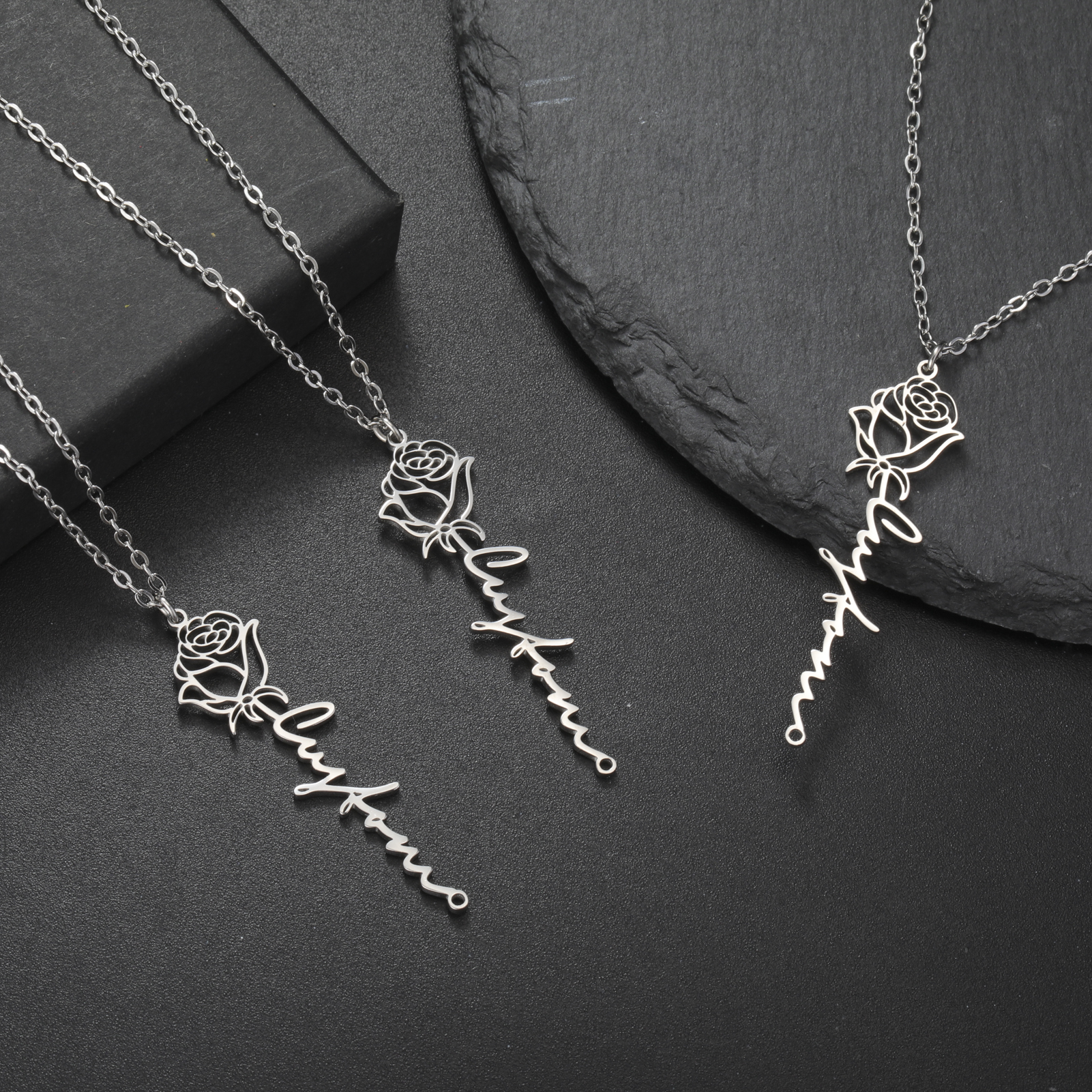 Sipuris Personalized Custom Na - Birth Flower Necklace 评论和价格