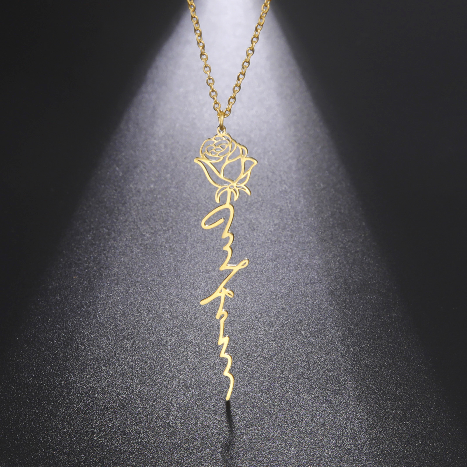 Sipuris Personalized Custom Na - Birth Flower Necklace 评论和价格