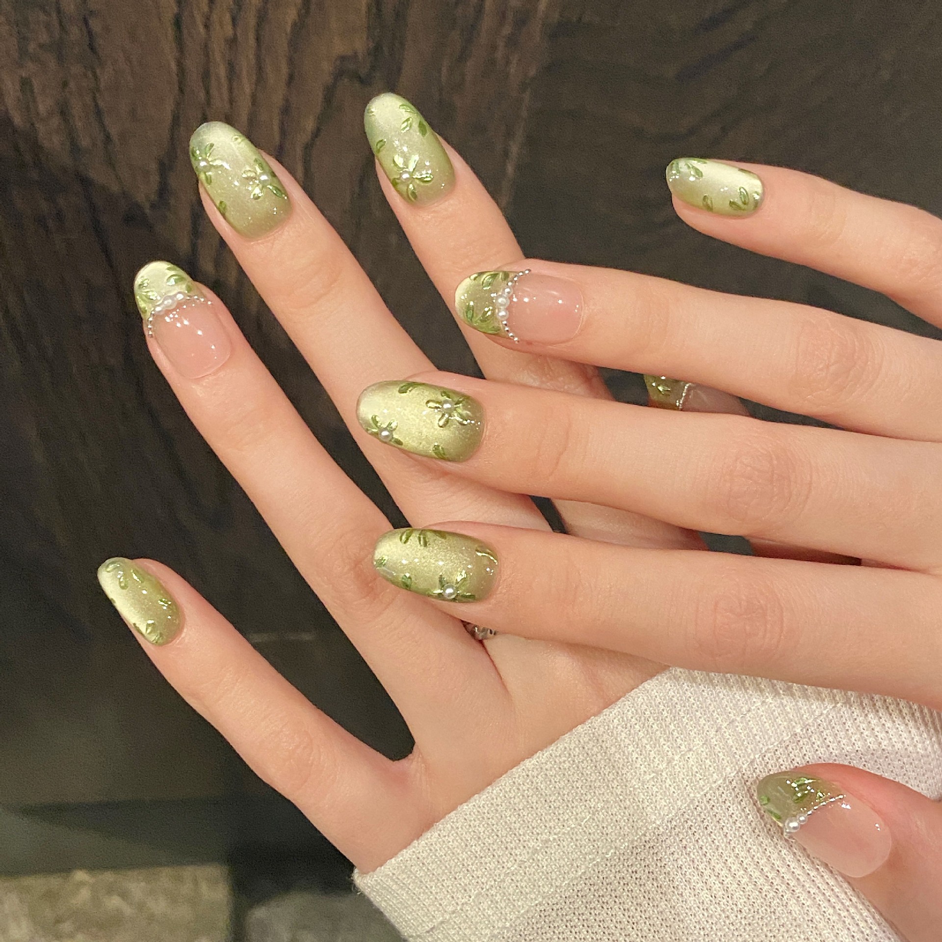 10pcs Handmade Press on Nails  - Pressed Flower Art 评论和价格