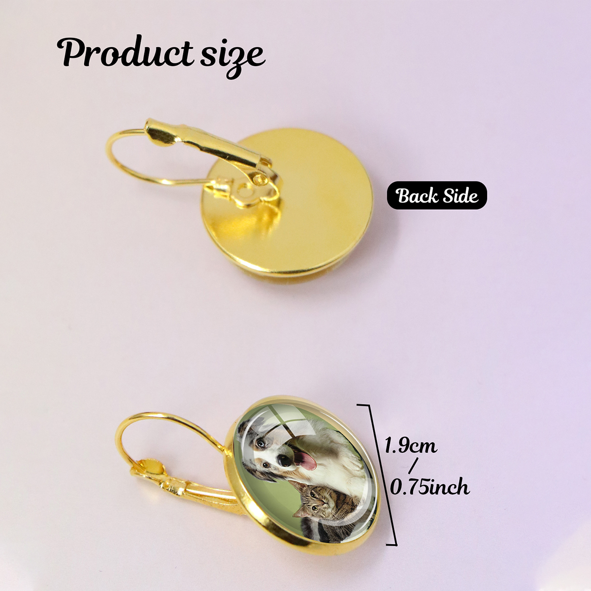Custom Photo Earrings, Persona - Pet Portrait Custom 评论和价格
