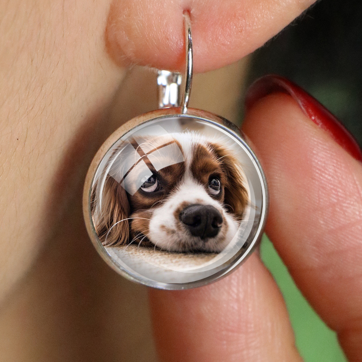 Custom Photo Earrings, Persona - Pet Portrait Custom 评论和价格