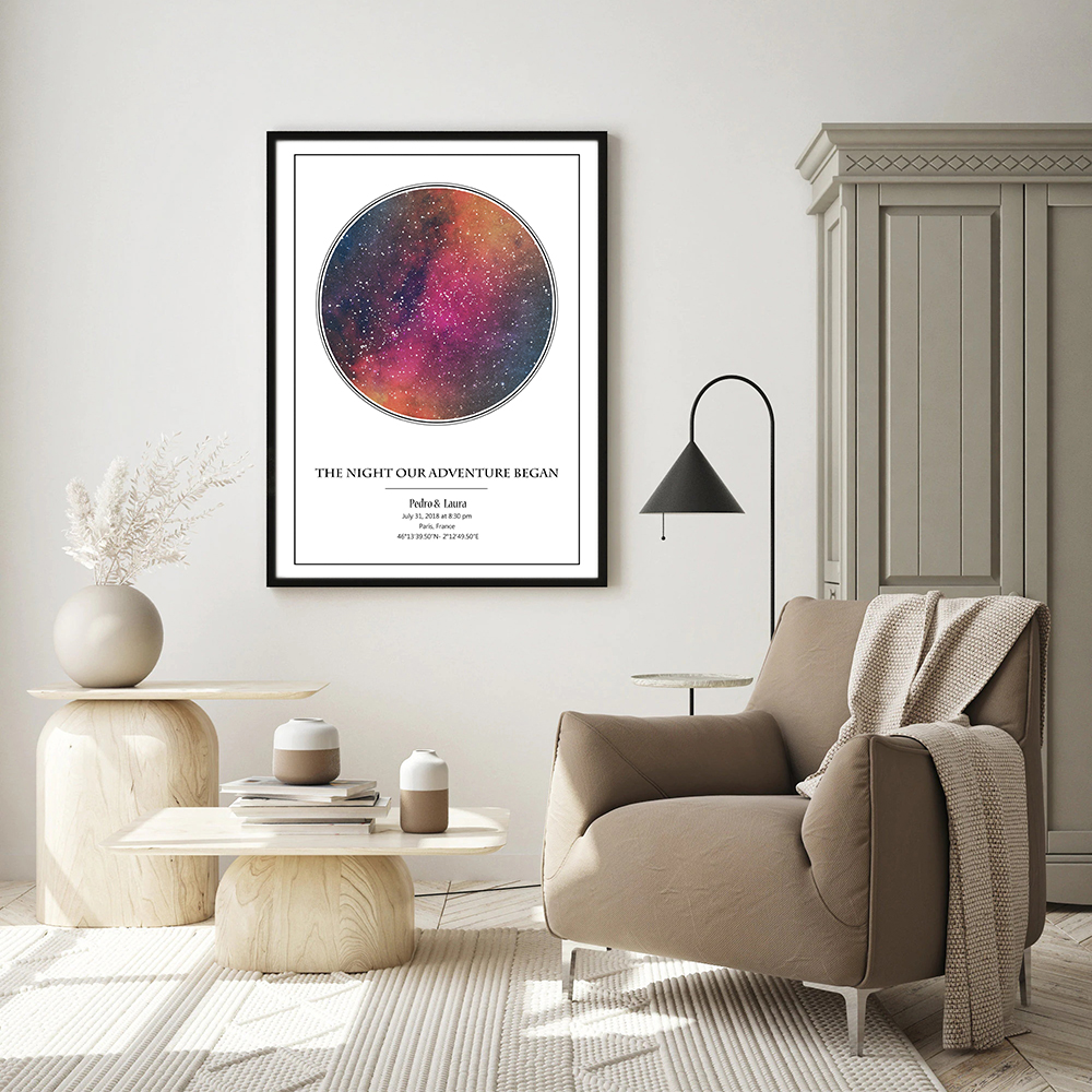 Personalized Star Map Poster B - Custom Star Map 评论和价格