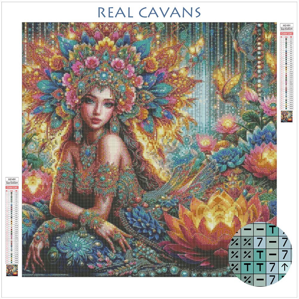 Momoart Diamond Mosaic Woman R - Photo Mosaic Print 评论和价格