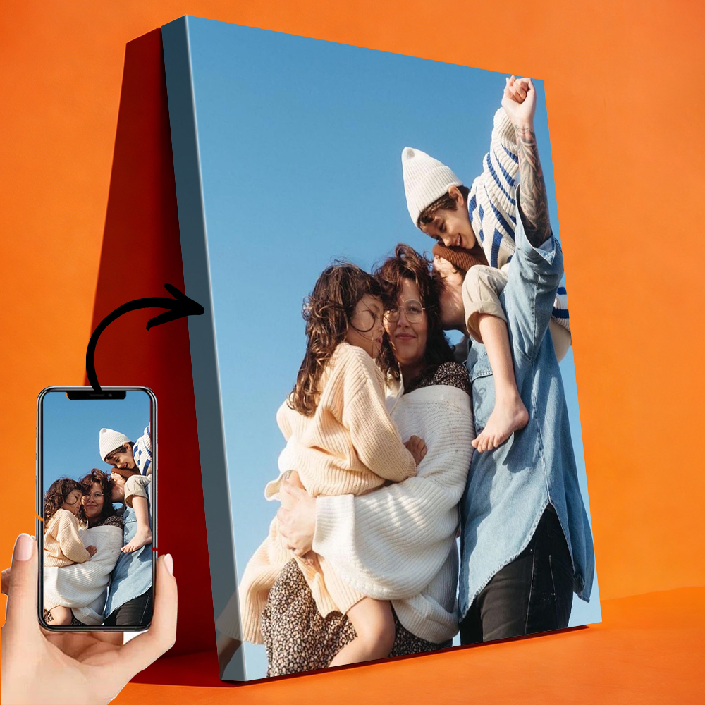 1 Pc Customized Photos on Canv - Engraved Wood Frame 评论和价格