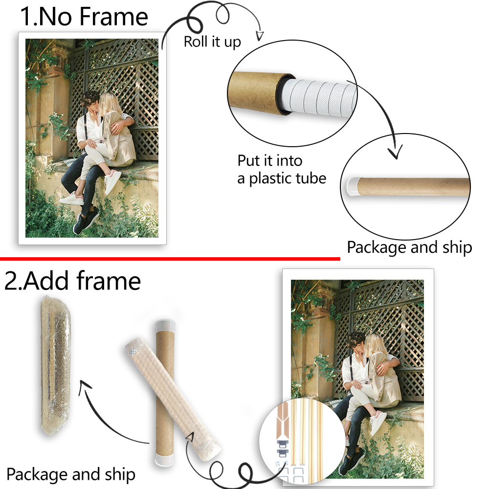 1 Pc Customized Photos on Canv - Engraved Wood Frame 评论和价格