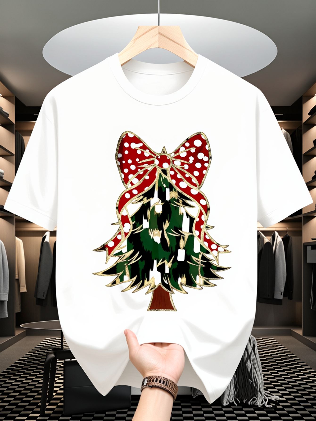 Men's T-Shirt, Christmas Tree  - Family Tree Print 评论和价格