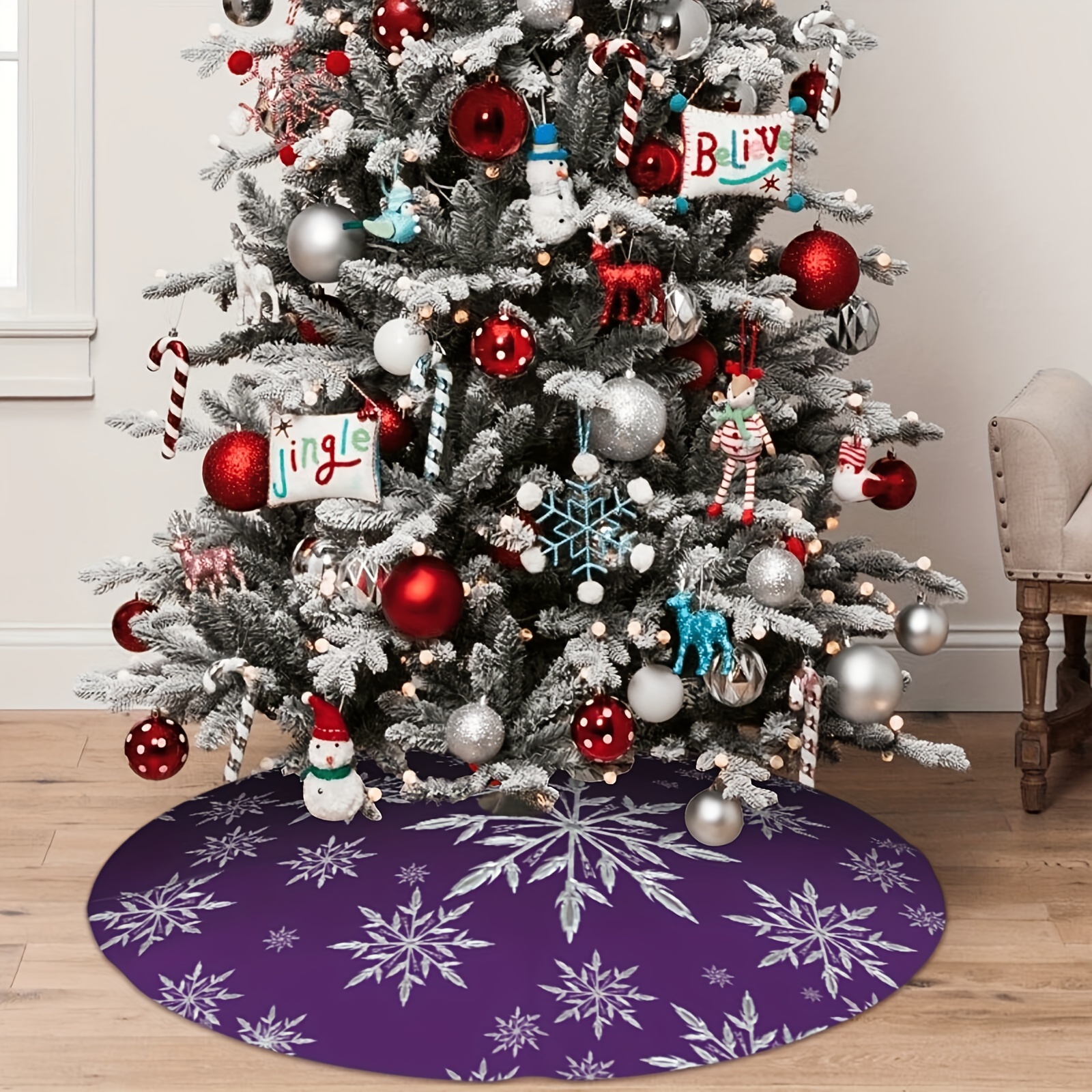 VIKAMA Deep Purple Snowflake P - Family Tree Print 评论和价格