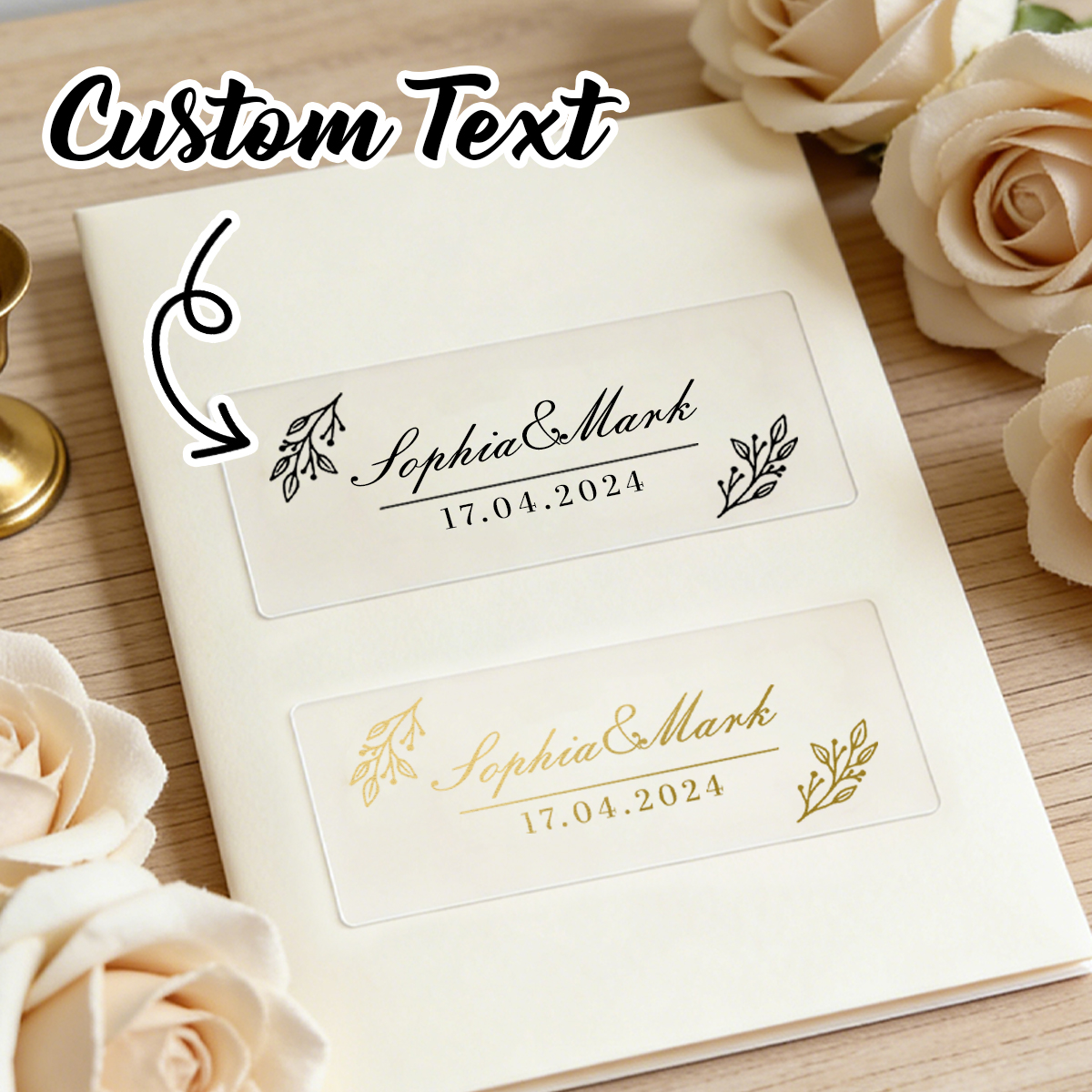 30-300Pcs Custom Wedding Stick - Personalised Candle Label 评论和价格