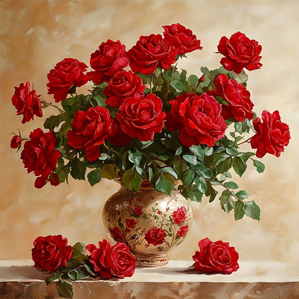 Rose Diamond Painting Full Squ - Photo Mosaic Print 评论和价格