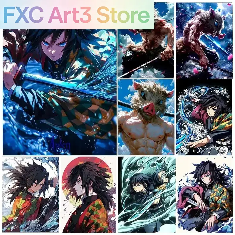 Frameless,1PCS Demon Slayer Fu - Photo Mosaic Print 评论和价格