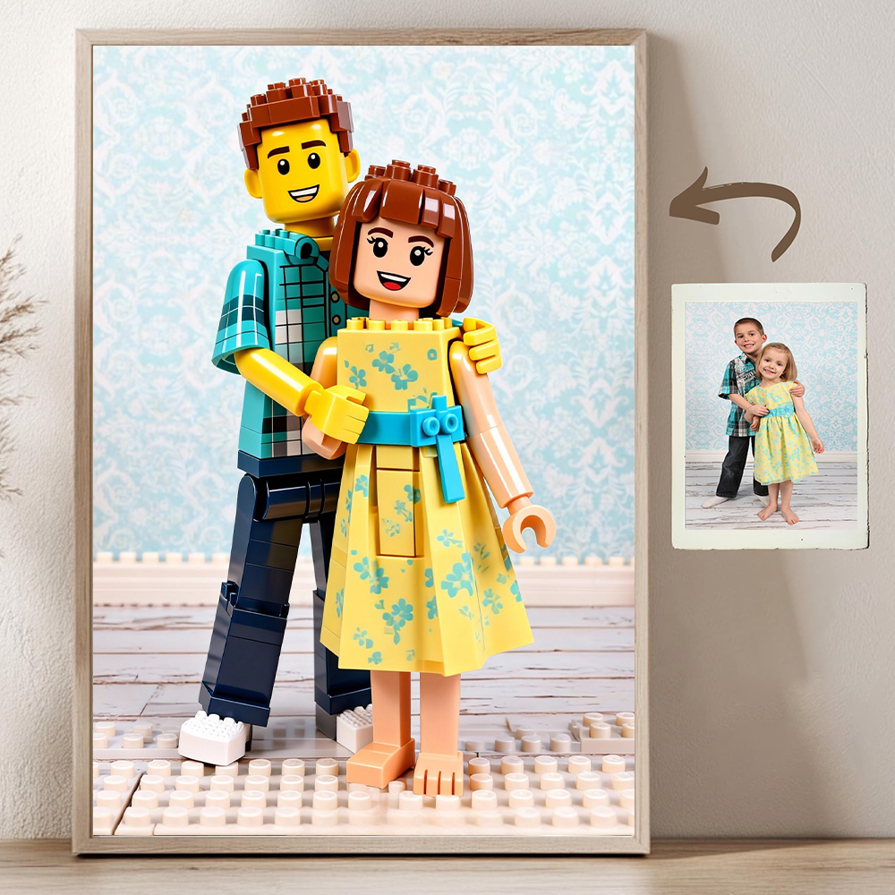 Custom Cartoon Building Block  - Custom Map Poster 评论和价格