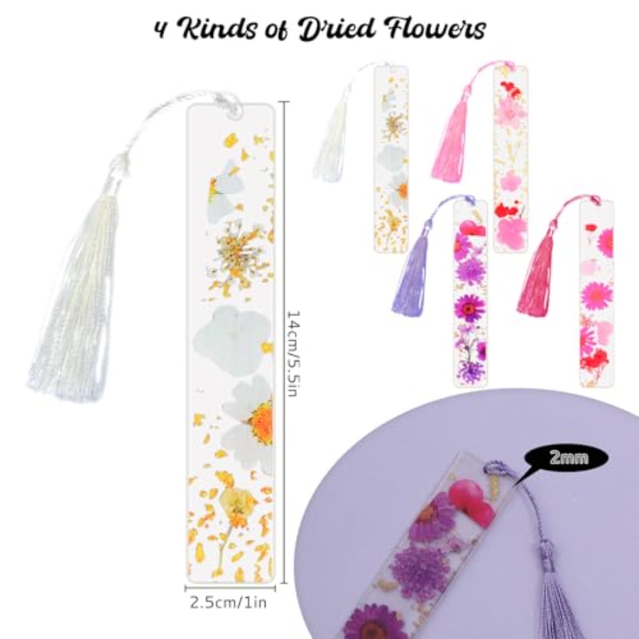 Latest Arrival4Pcs Bookmarks f - Dried Flower Bookmark 评论和价格