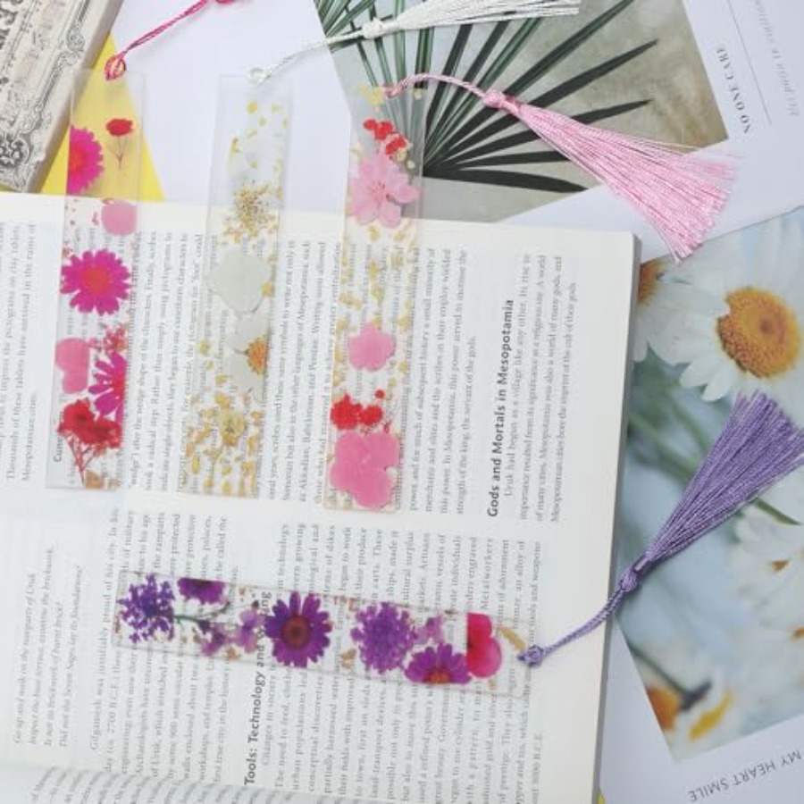 Latest Arrival4Pcs Bookmarks f - Dried Flower Bookmark 评论和价格