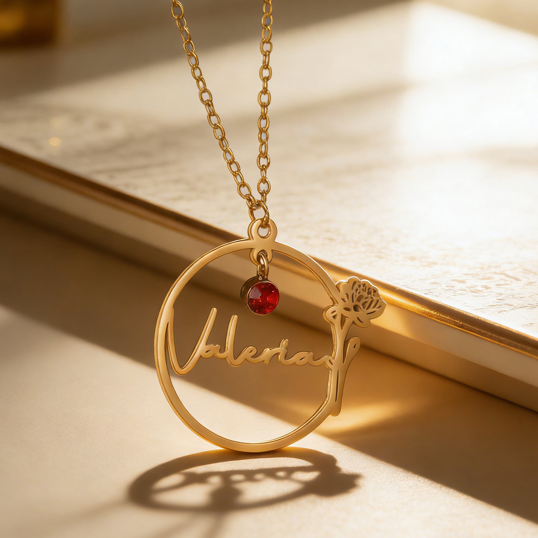Haiyufly Custom Name Necklace  - Birth Flower Necklace 评论和价格