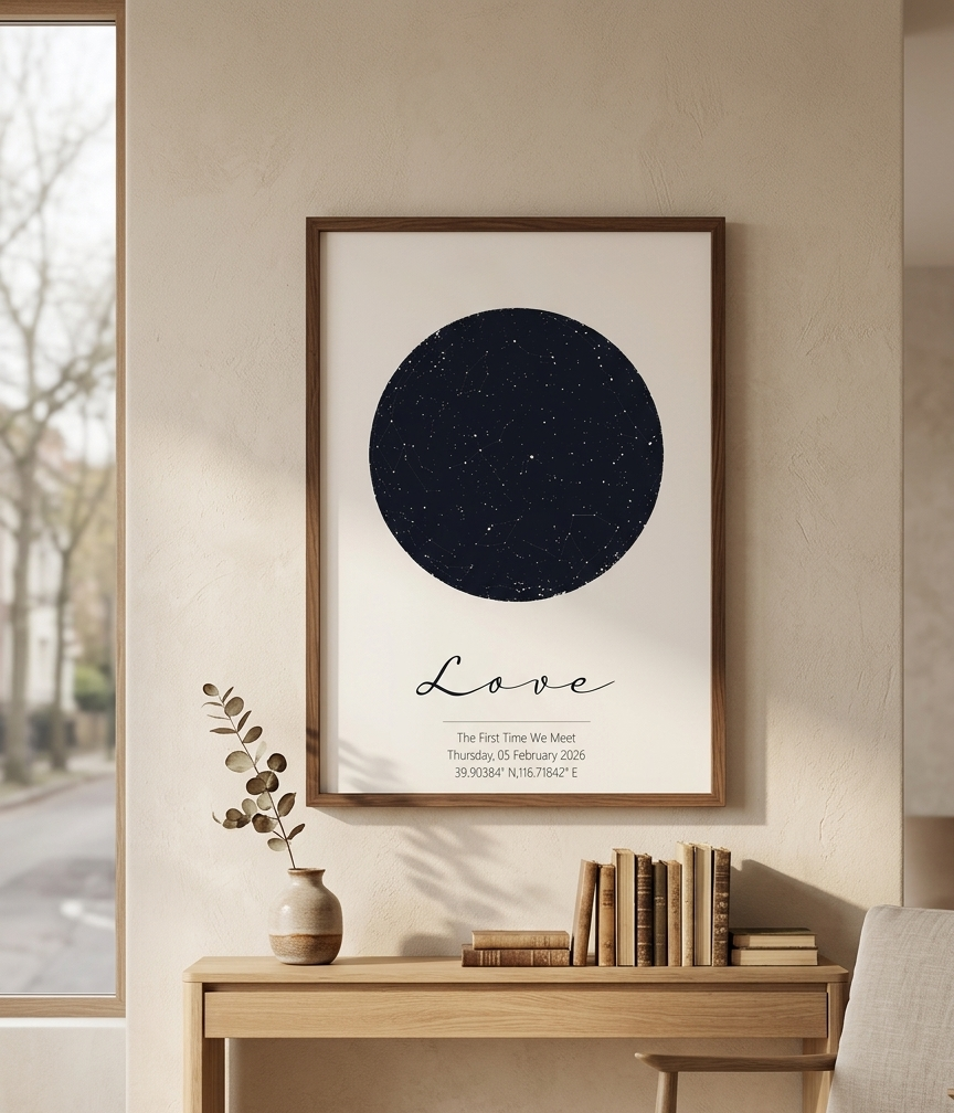 Personalized Star Map Print Cu - Custom Star Map 评论和价格