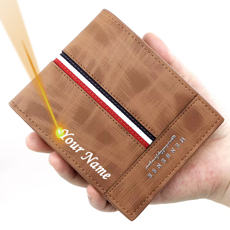 Slim Card Holder Male Purses C - Personalized Name Box 评论和价格
