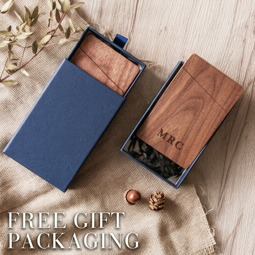 Business Card Holder Wooden Of - Personalized Name Box 评论和价格