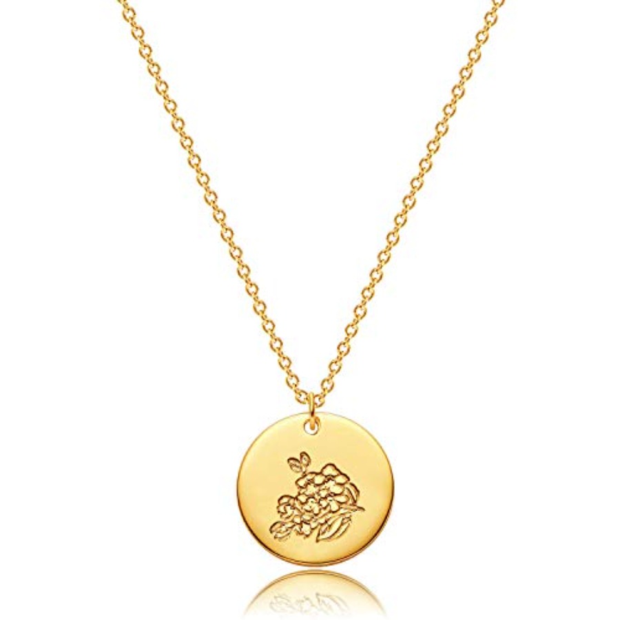 Birth Flower Necklace 18k Gold - Birth Flower Necklace 评论和价格